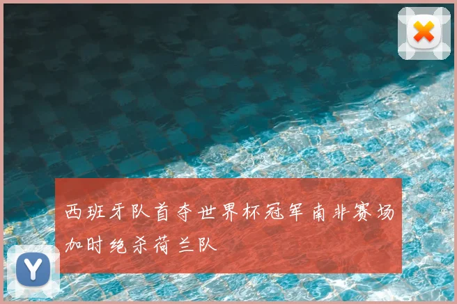 西班牙队首夺世界杯冠军南非赛场加时绝杀荷兰队